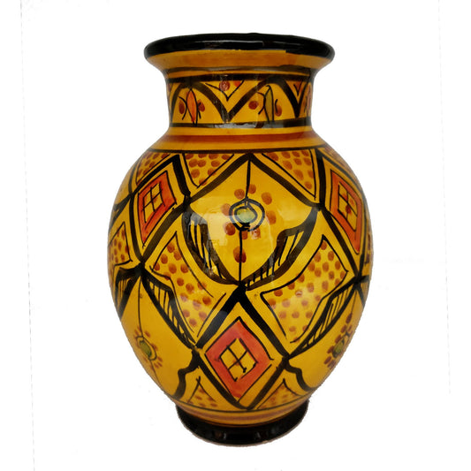 Vaso Berbero Etnico Marocchino Ceramica Terracotta Orientale H. 24 cm 0202221130