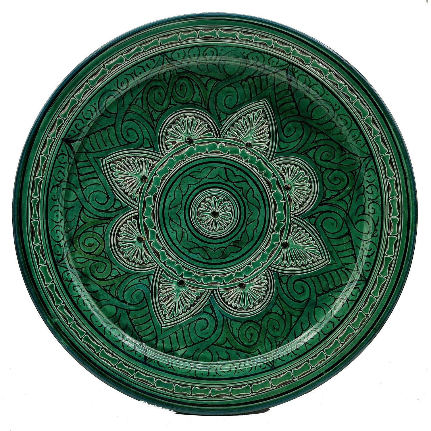 Piatto Ceramica Terracotta Parete Diam.43cm Etnico Marocchino Marocco 0209221102