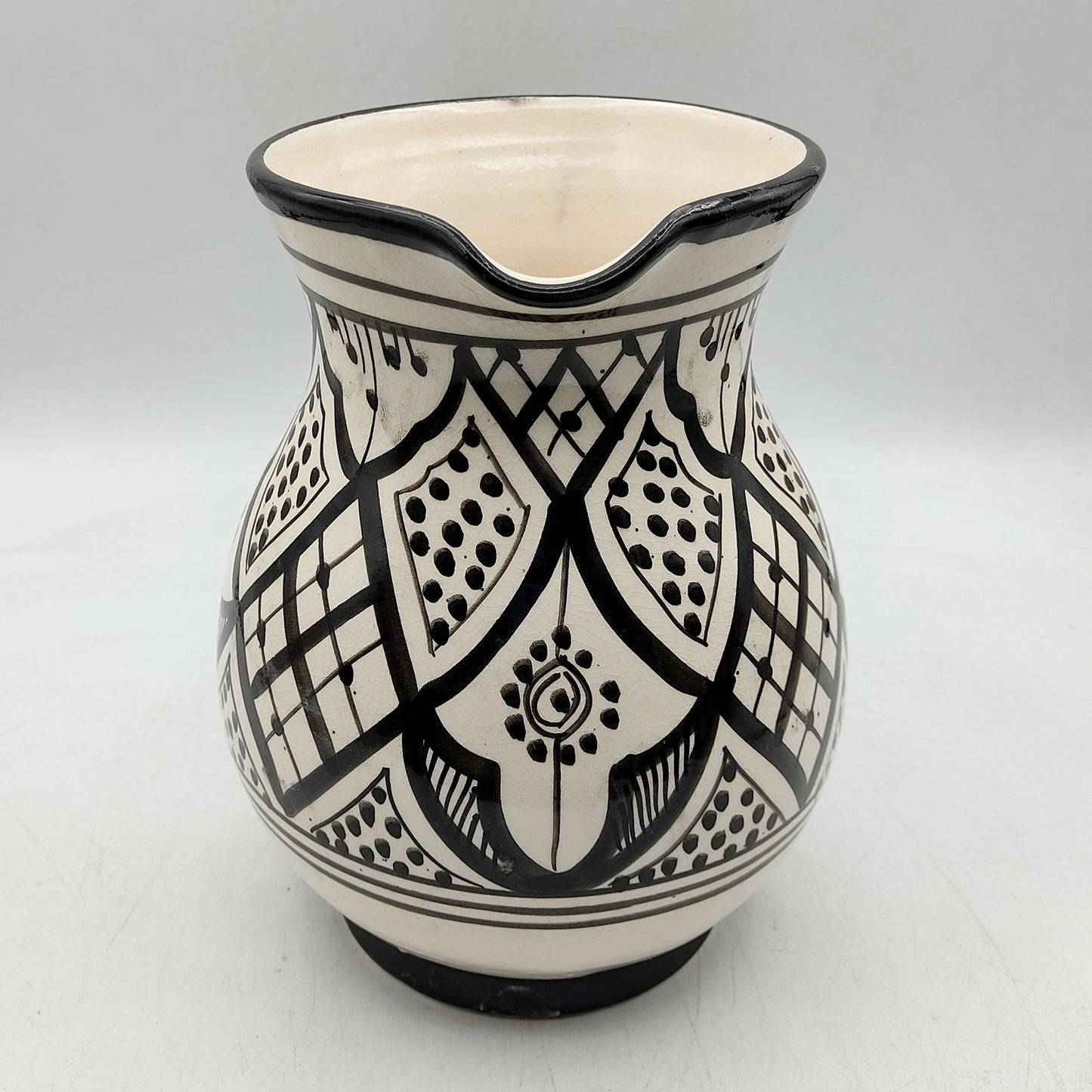 Brocca Caraffa Ceramica Terracotta Etnica Marocco Marocchina L. 1,5 Dipinta Mano 0302221006