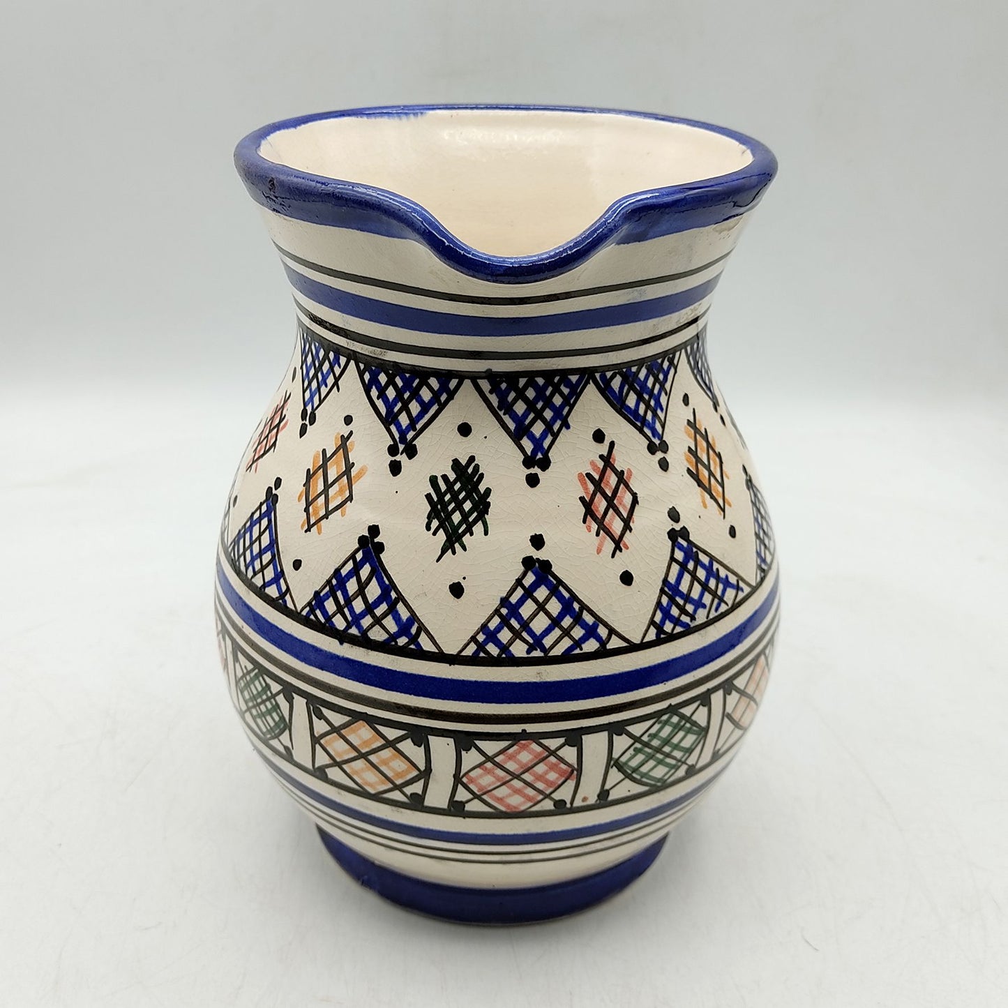 Brocca Caraffa Ceramica Terracotta Etnica Marocco Marocchina L. 1,5 Dipinta Mano 0302221007
