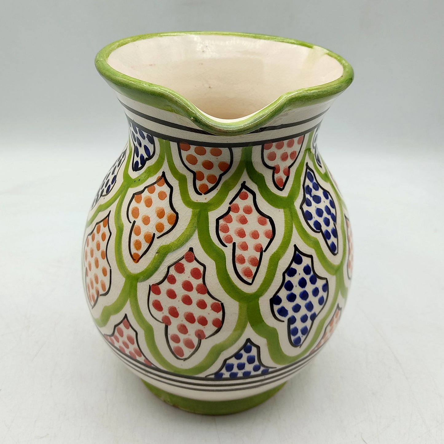 Brocca Caraffa Ceramica Terracotta Etnica Marocco Marocchina L. 1,5 Dipinta Mano 0302221009
