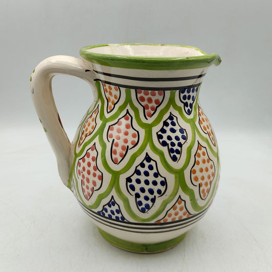 Brocca Caraffa Ceramica Terracotta Etnica Marocco Marocchina L. 1,5 Dipinta Mano 0302221009