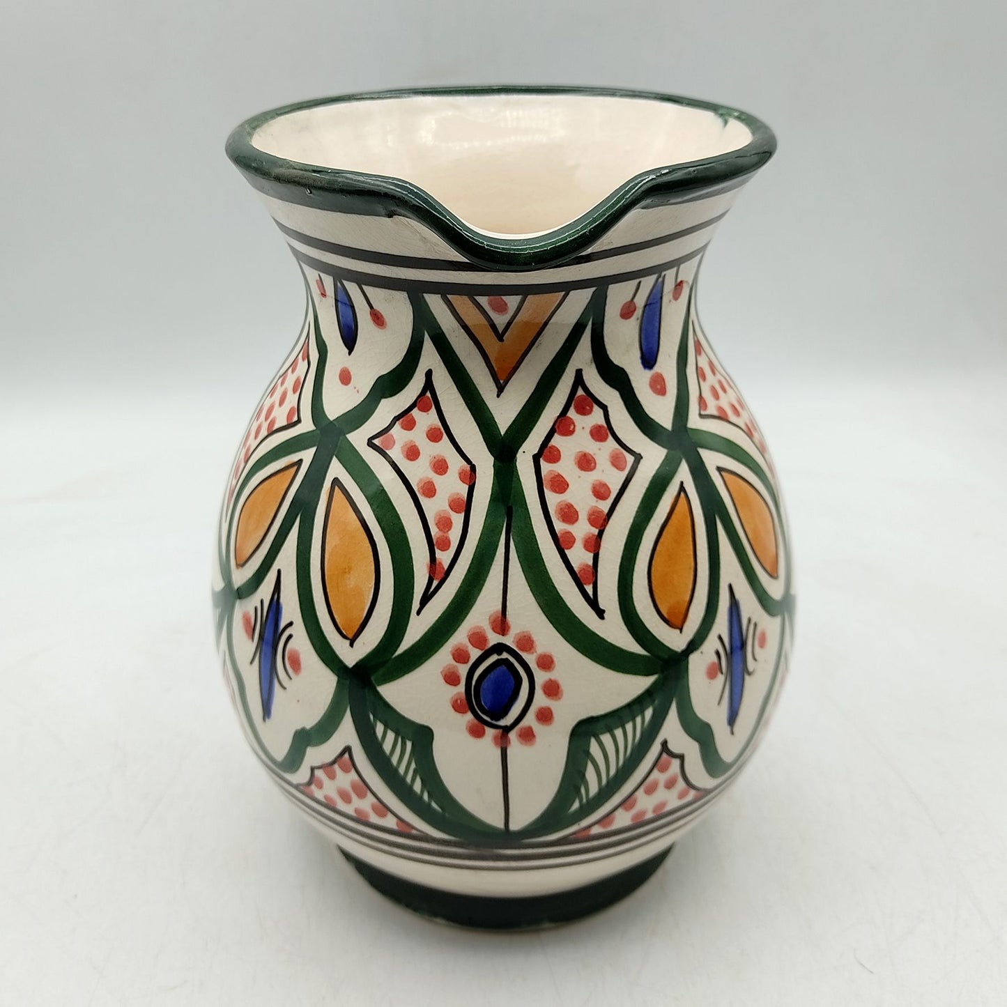 Brocca Caraffa Ceramica Terracotta Etnica Marocco Marocchina L. 1,5 Dipinta Mano 0302221010