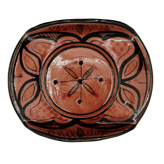 Porta Sapone Ceramica Terracotta Artigiano Etnico Marocco Marocchino 0303221421