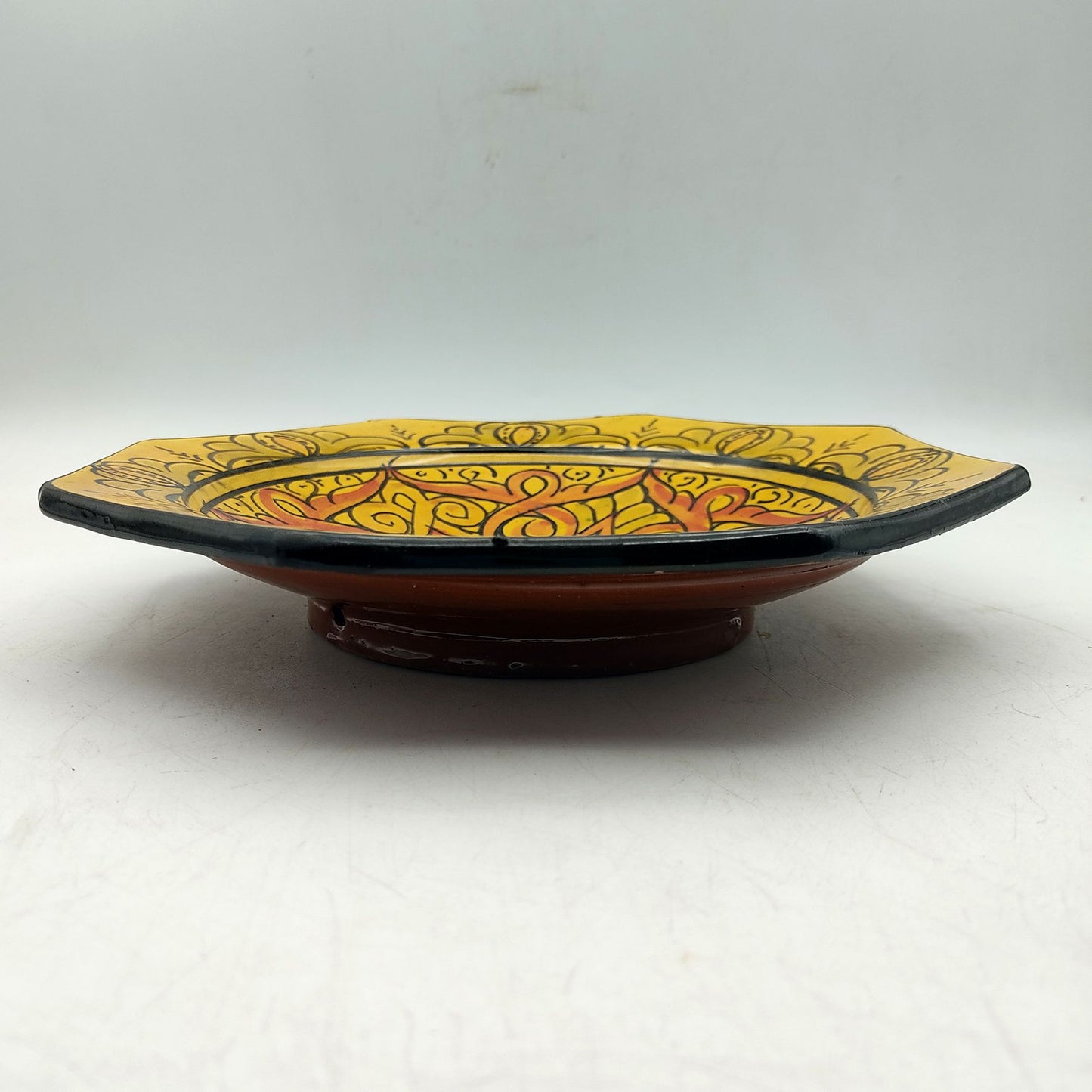 Piatto Ceramica Terracotta Parete Diam.23cm Etnico Marocchino Marocco 0401221303