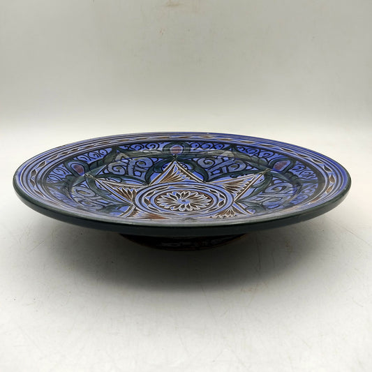 Piatto Ceramica Terracotta Parete Diam.23cm Etnico Marocchino Marocco 0401221318