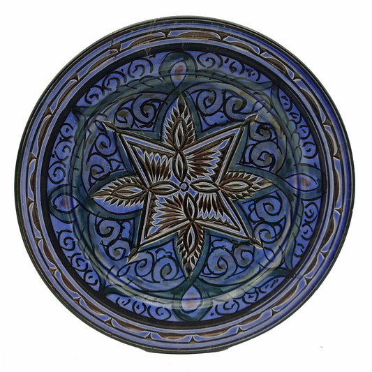 Piatto Ceramica Terracotta Parete Diam.23cm Etnico Marocchino Marocco 0401221320