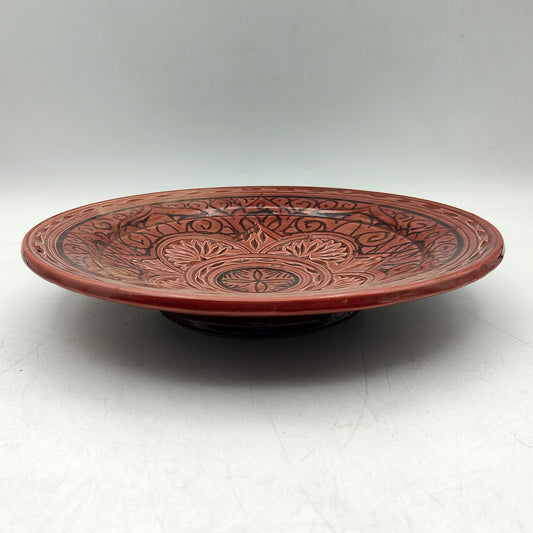 Piatto Ceramica Terracotta Parete Diam.23cm Etnico Marocchino Marocco 0401221324