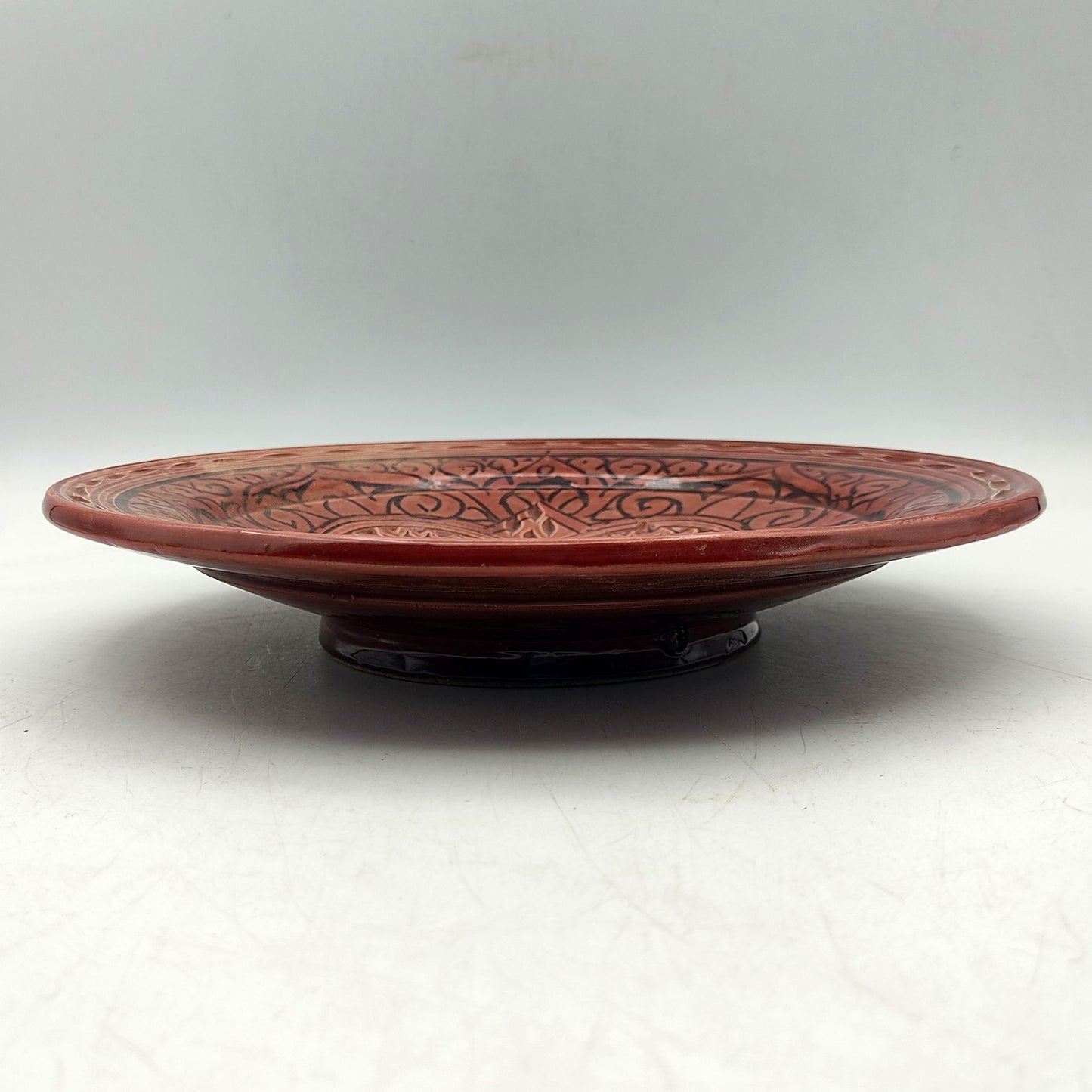 Piatto Ceramica Terracotta Parete Diam.23cm Etnico Marocchino Marocco 0401221324