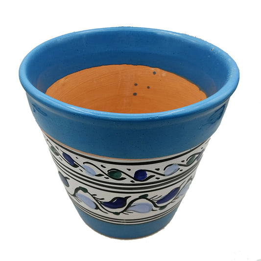Vaso Terracotta Tunisino Marocchino Etnico Decoro Fioriera Ceramica 0411221017
