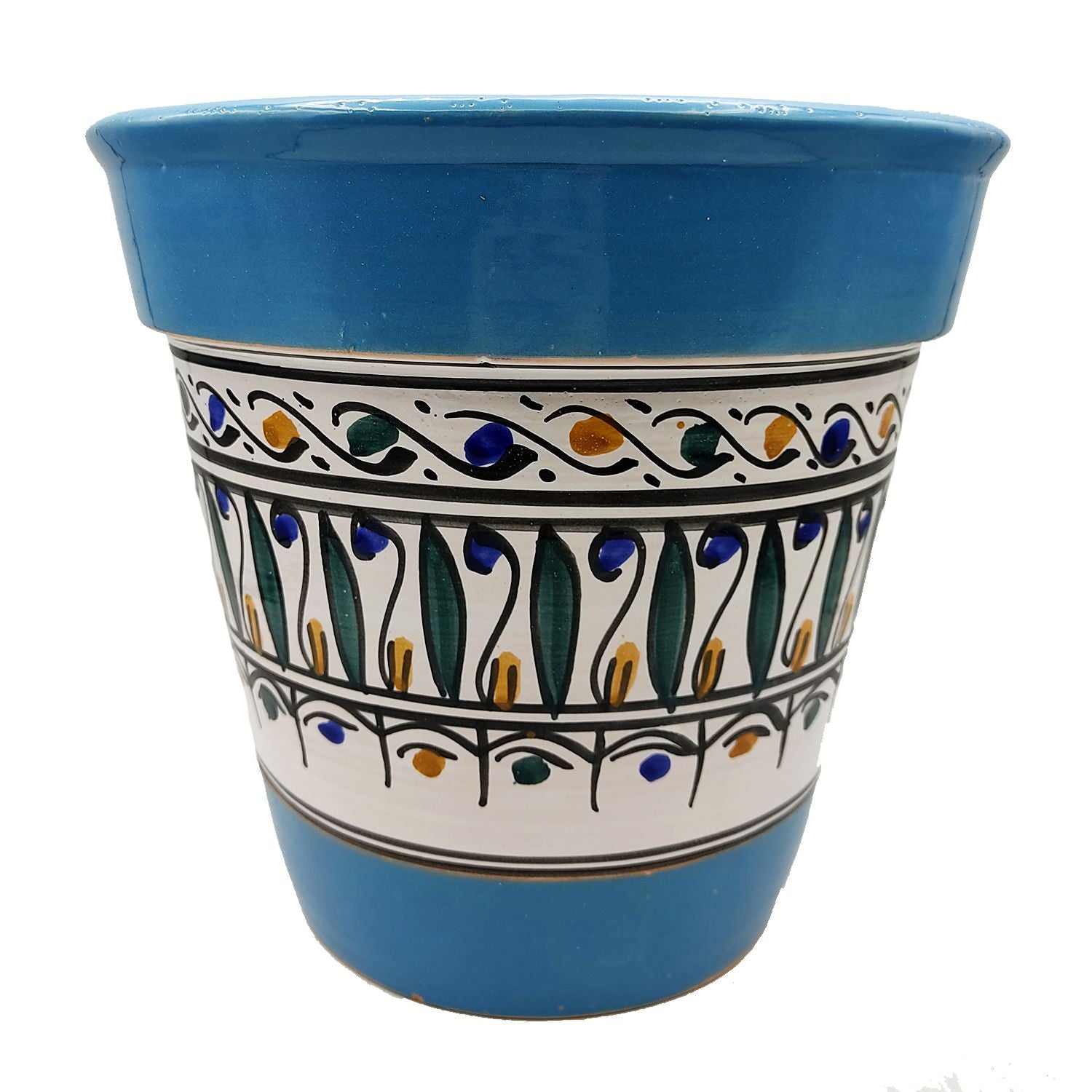 Vaso Terracotta Tunisino Marocchino Etnico Decoro Fioriera Ceramica 0411221029