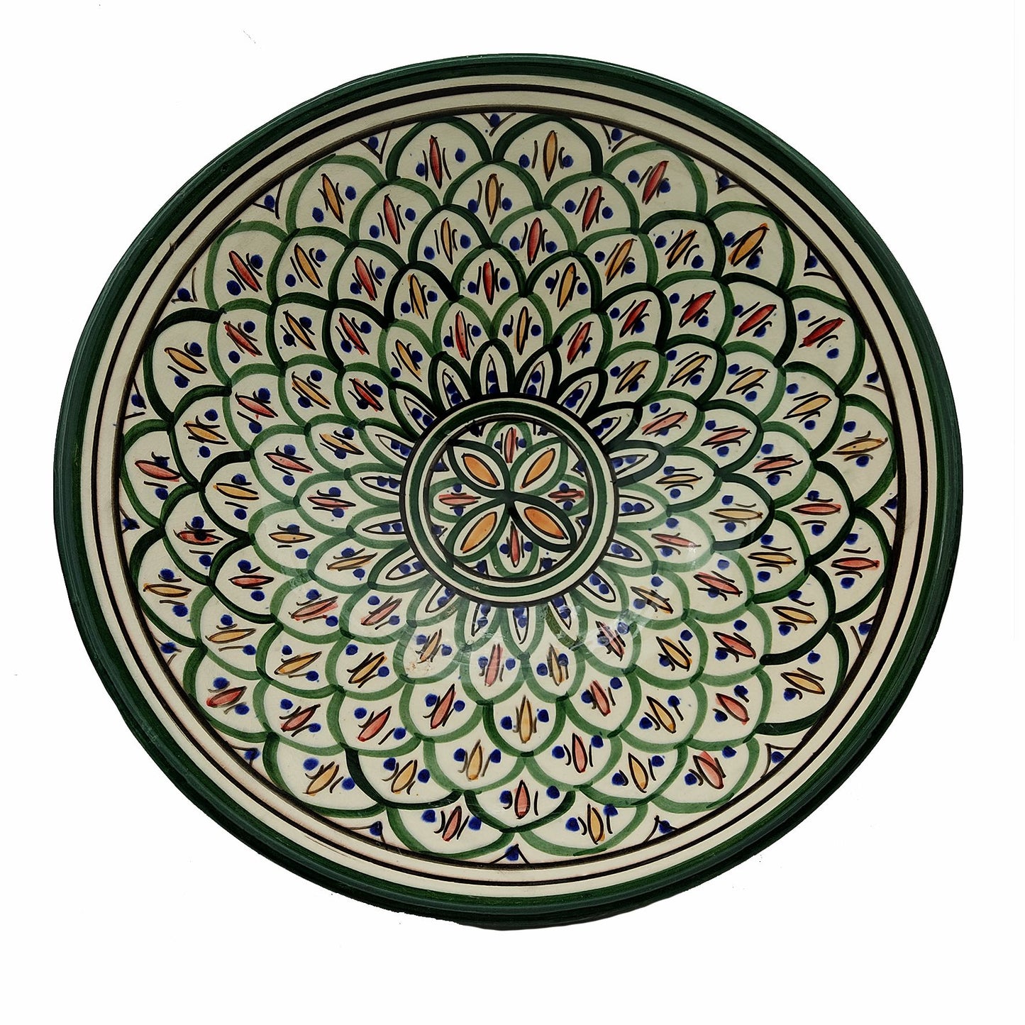 Ciotola Piatto Salse Zuppa Etnica Marocco Marocchina Ceramica Terracotta Diam. 31 cm 0902221202