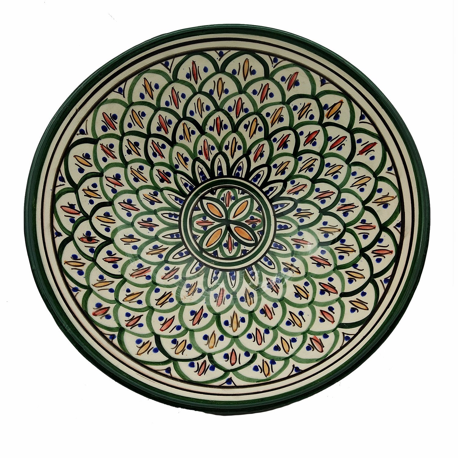 Ciotola Piatto Salse Zuppa Etnica Marocco Marocchina Ceramica Terracotta Diam. 31 cm 0902221202