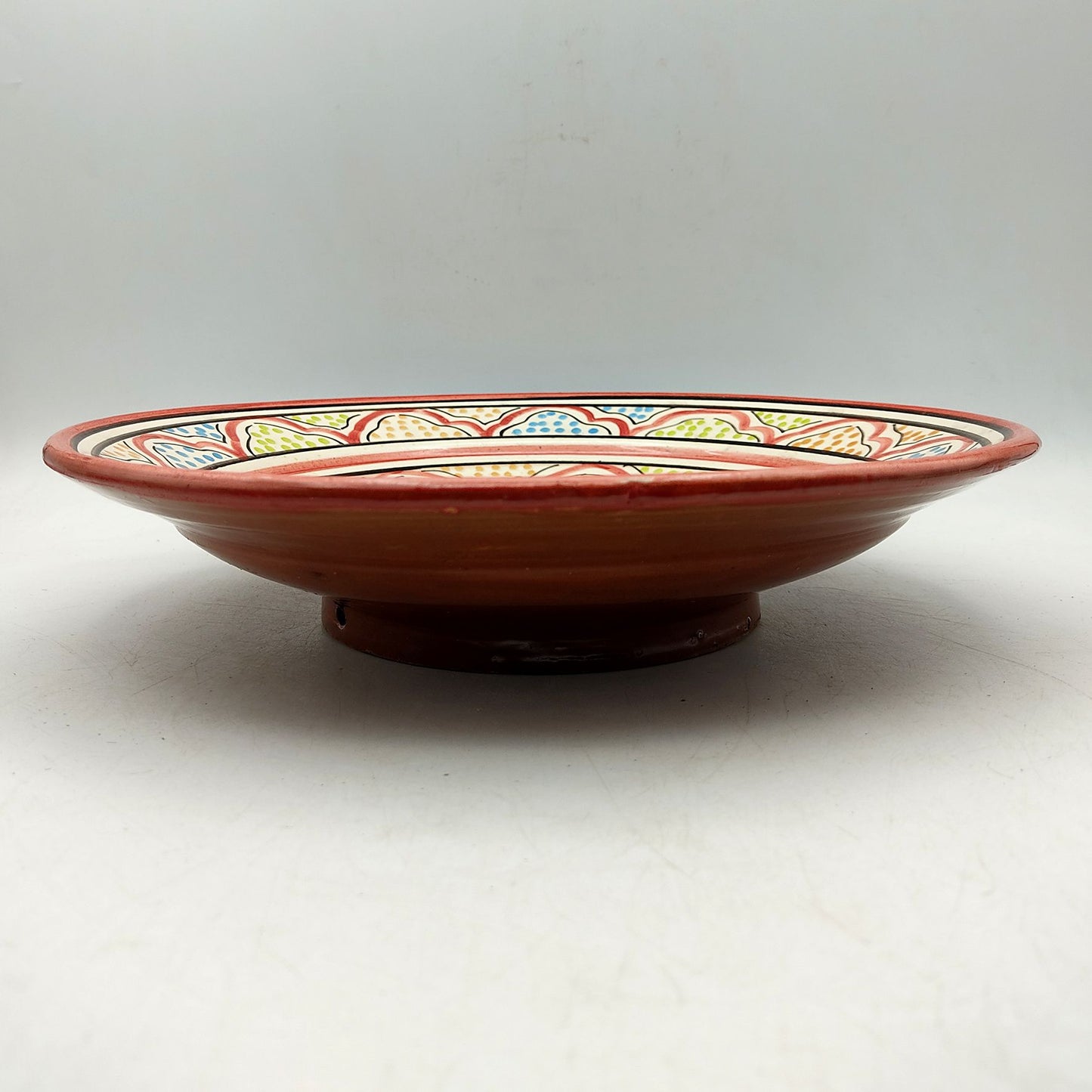 Piatto Ceramica Terracotta Parete Diam.27cm Etnico Marocchino Marocco 1101221018