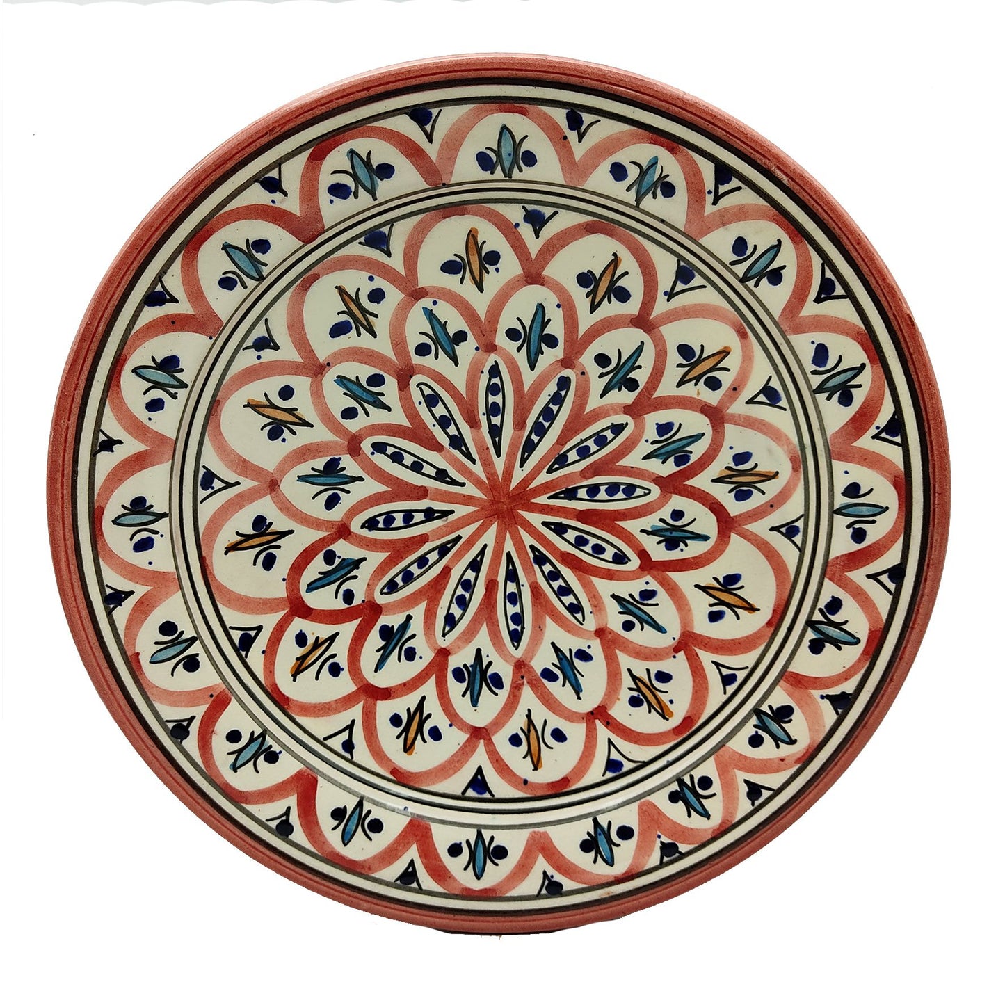 Piatto Ceramica Terracotta Parete Diam.27cm Etnico Marocchino Marocco 1101221031