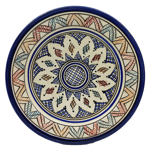 Piatto Ceramica Terracotta Parete Diam.27cm Etnico Marocchino Marocco 1101221056