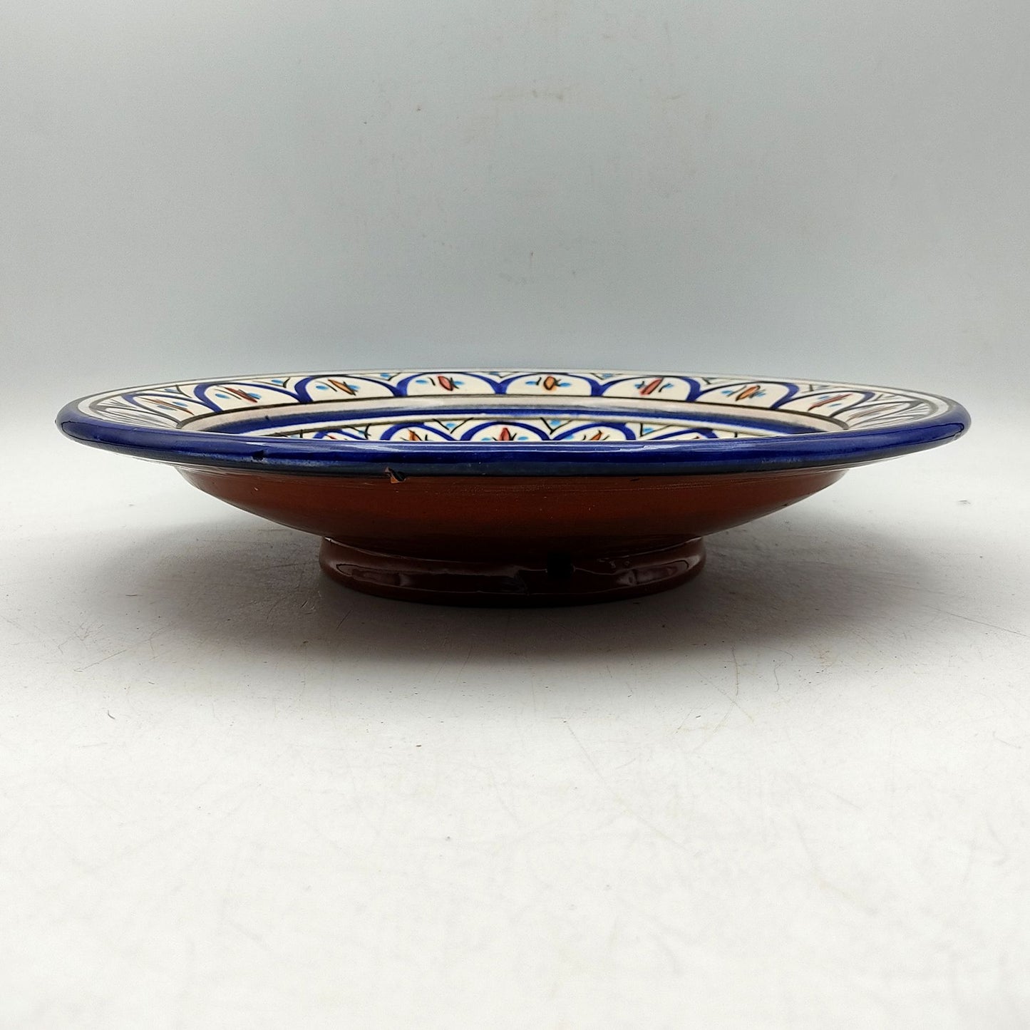 Piatto Ceramica Terracotta Parete Diam.27cm Etnico Marocchino Marocco 1101221113