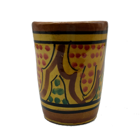 Bicchiere Acqua Vino The Liquore Ceramica Terracotta Marocco Marocchino H.8cm 1103221103
