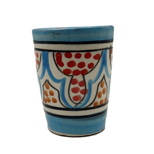 Bicchiere Acqua Vino The Liquore Ceramica Terracotta Marocco Marocchino H.8cm 1103221112