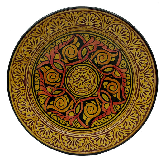 Piatto Ceramica Terracotta Parete Diam.27cm Etnico Marocchino Marocco 1301211503