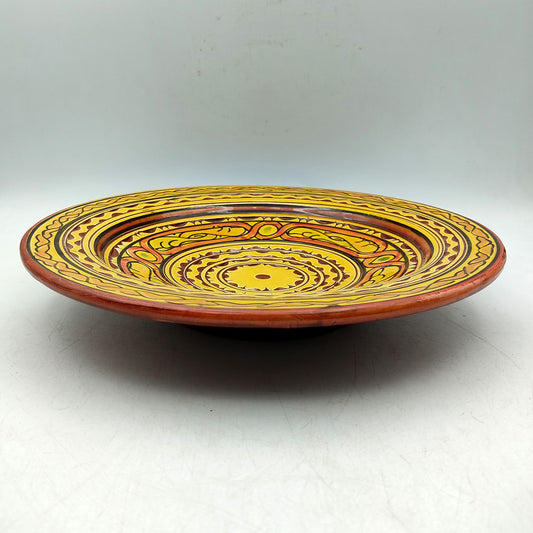 Piatto Ceramica Terracotta Parete Diam.27cm Etnico Marocchino Marocco 1301211504