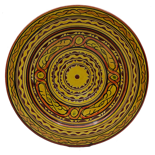 Piatto Ceramica Terracotta Parete Diam.27cm Etnico Marocchino Marocco 1301211504