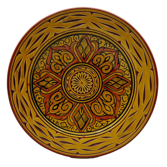 Piatto Ceramica Terracotta Parete Diam.27cm Etnico Marocchino Marocco 1301211505