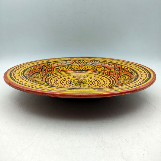 Piatto Ceramica Terracotta Parete Diam.27cm Etnico Marocchino Marocco 1301211511