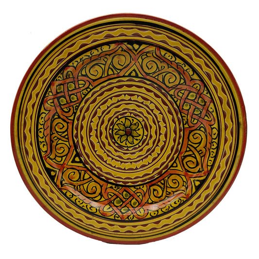 Piatto Ceramica Terracotta Parete Diam.27cm Etnico Marocchino Marocco 1301211511