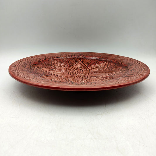 Piatto Ceramica Terracotta Parete Diam.27cm Etnico Marocchino Marocco 1301211525