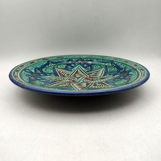 Piatto Ceramica Terracotta Parete Diam.27cm Etnico Marocchino Marocco 1301211539