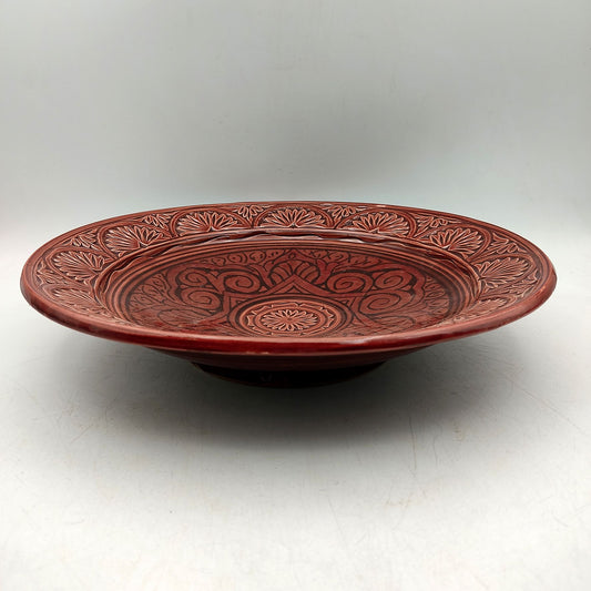 Piatto Ceramica Terracotta Parete Diam.27cm Etnico Marocchino Marocco 1301211553