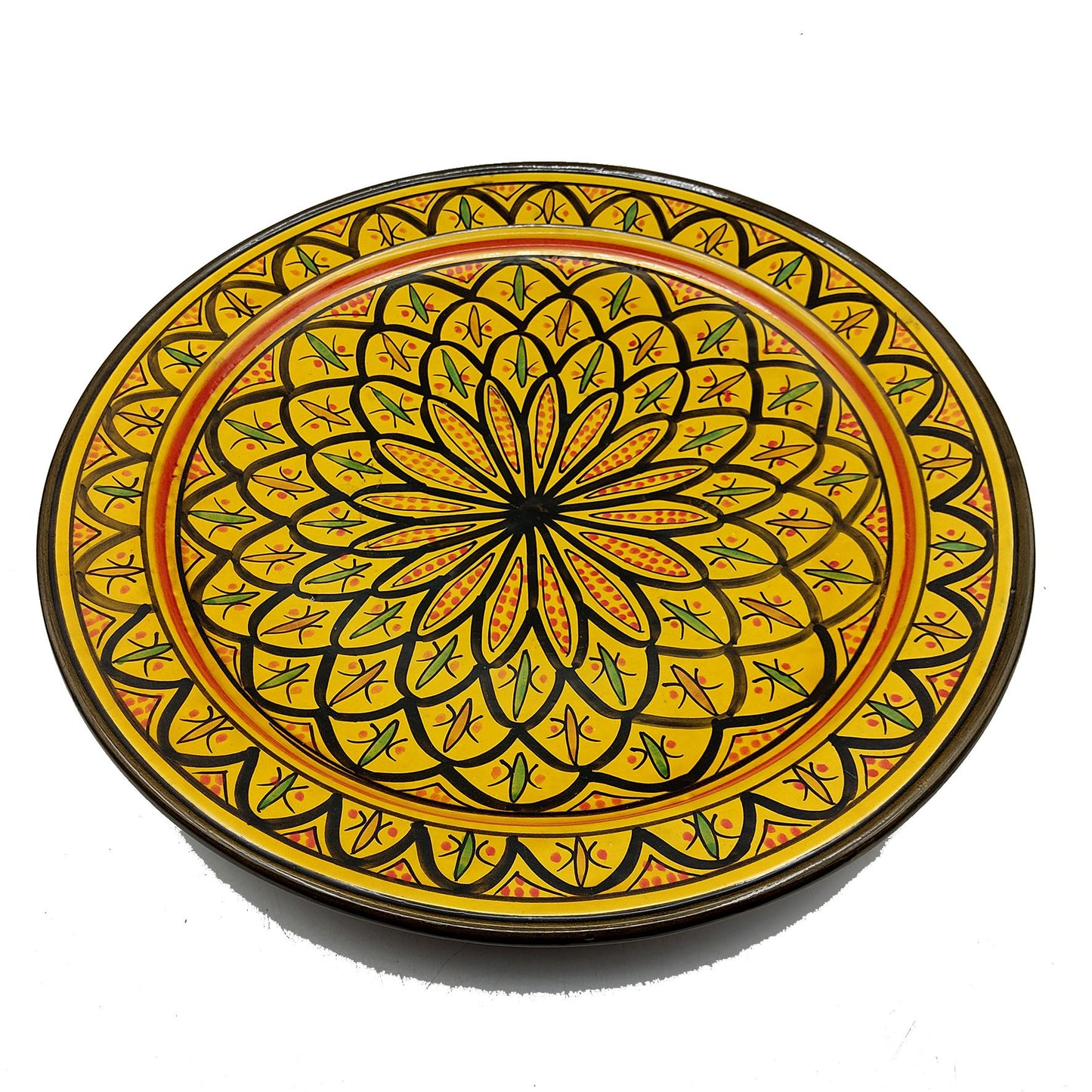 Piatto Ceramica Terracotta Parete Diam.43cm Etnico Marocchino Marocco 1512211231
