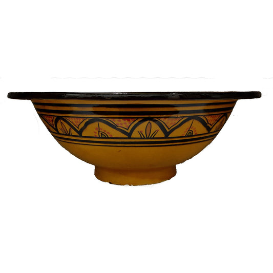 Lavabo Lavandino da Bagno Ceramica Terracotta Etnico Marocco Marocchino 1603221200
