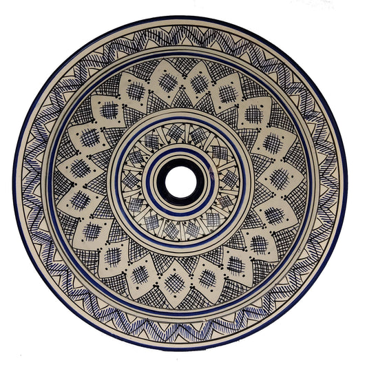 Lavabo Lavandino da Bagno Ceramica Terracotta Etnico Marocco Marocchino 1603221209
