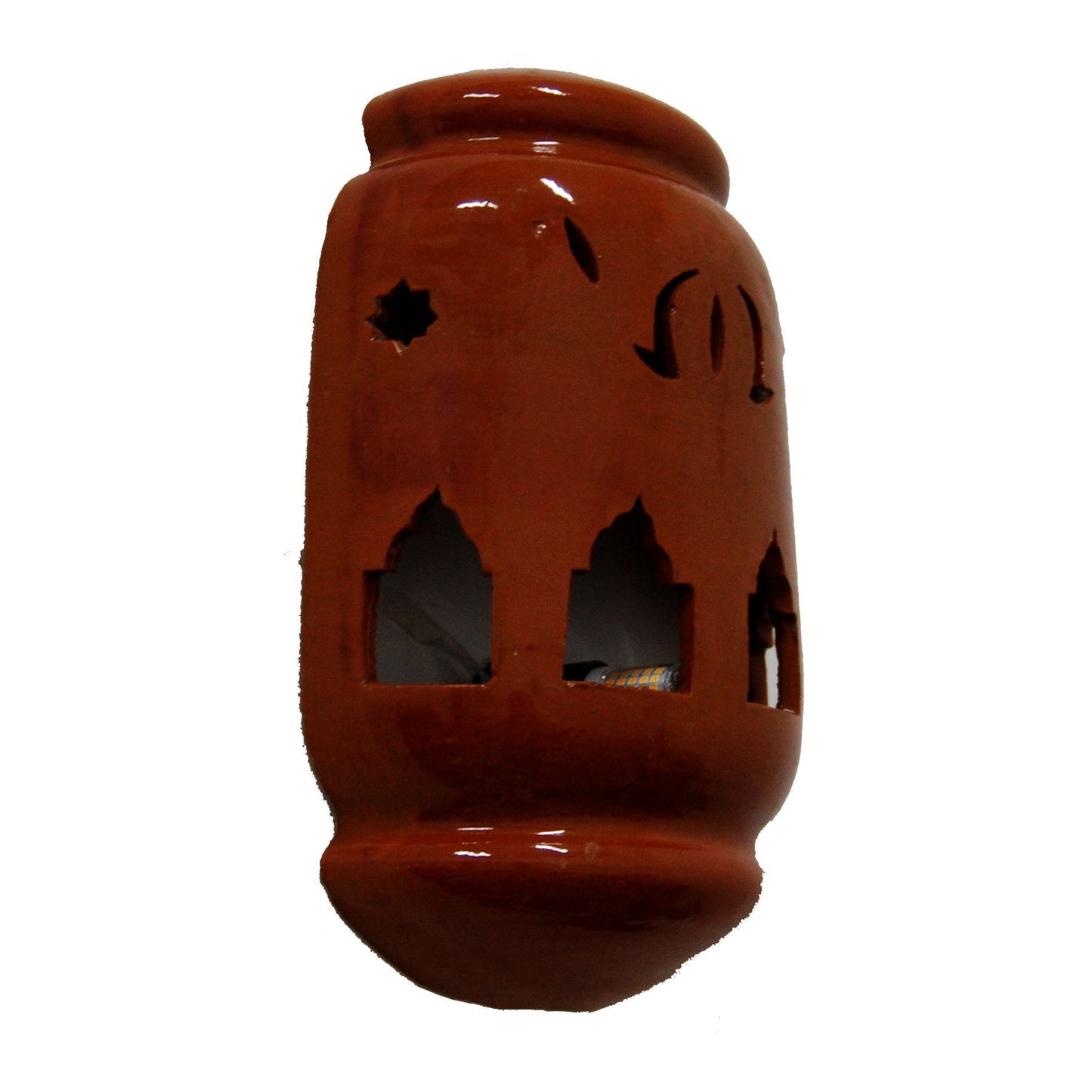 Arredamento Etnico Applique Parete Lampada Terracotta Marocchina 0303201011