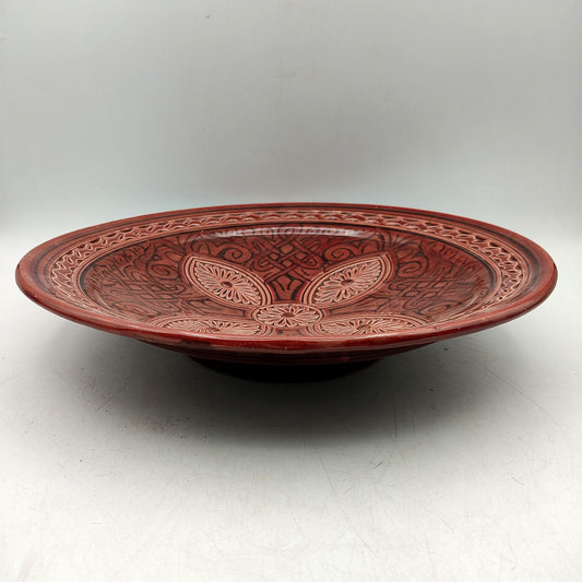 Piatto Ceramica Terracotta Parete Diam.30cm Etnico Marocchino Marocco 1801221106