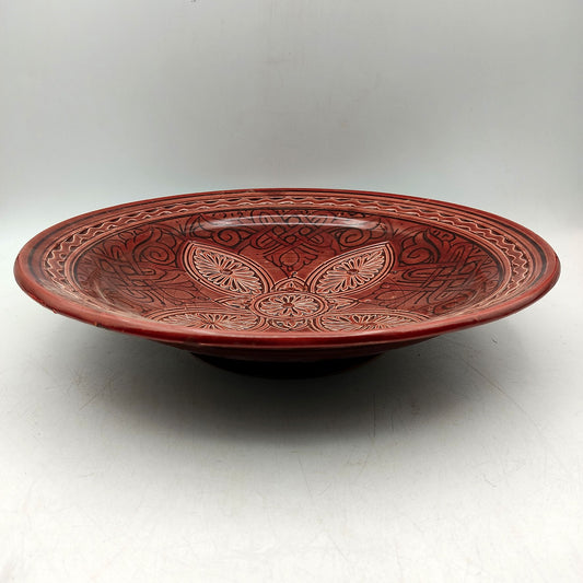 Piatto Ceramica Terracotta Parete Diam.30cm Etnico Marocchino Marocco 1801221118