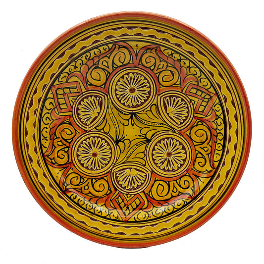 Piatto Ceramica Terracotta Parete Diam.30cm Etnico Marocchino Marocco 1801221119
