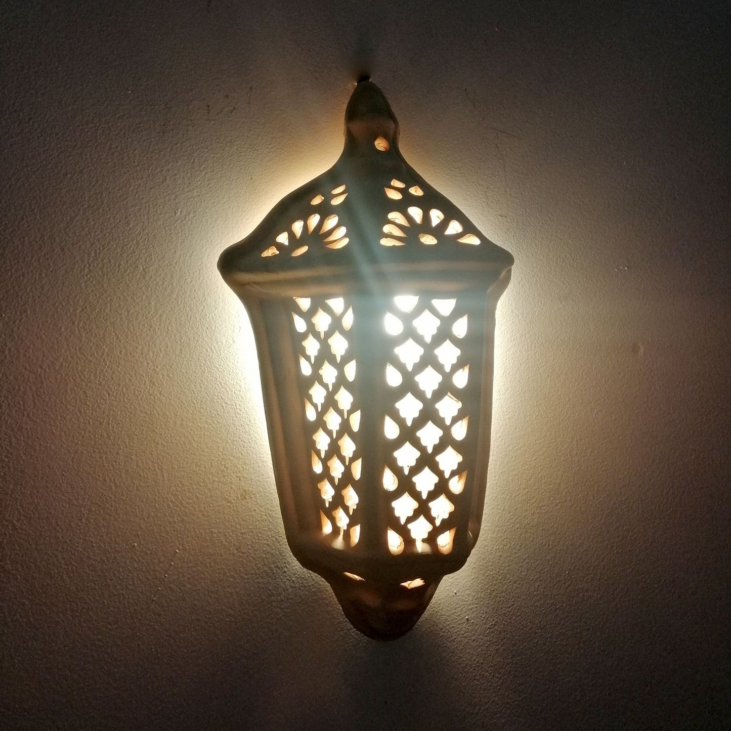 Arredo Etnico Applique Parete Lampada Terracotta Tunisina Marocchina 0211201008