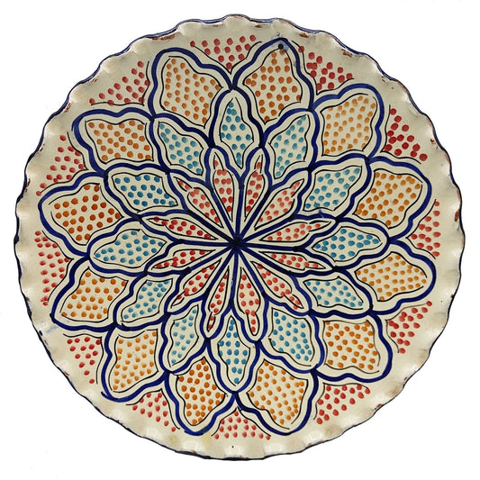 Piatto Ceramica Terracotta Parete Diam.32cm Etnico Marocchino Marocco 2209221003