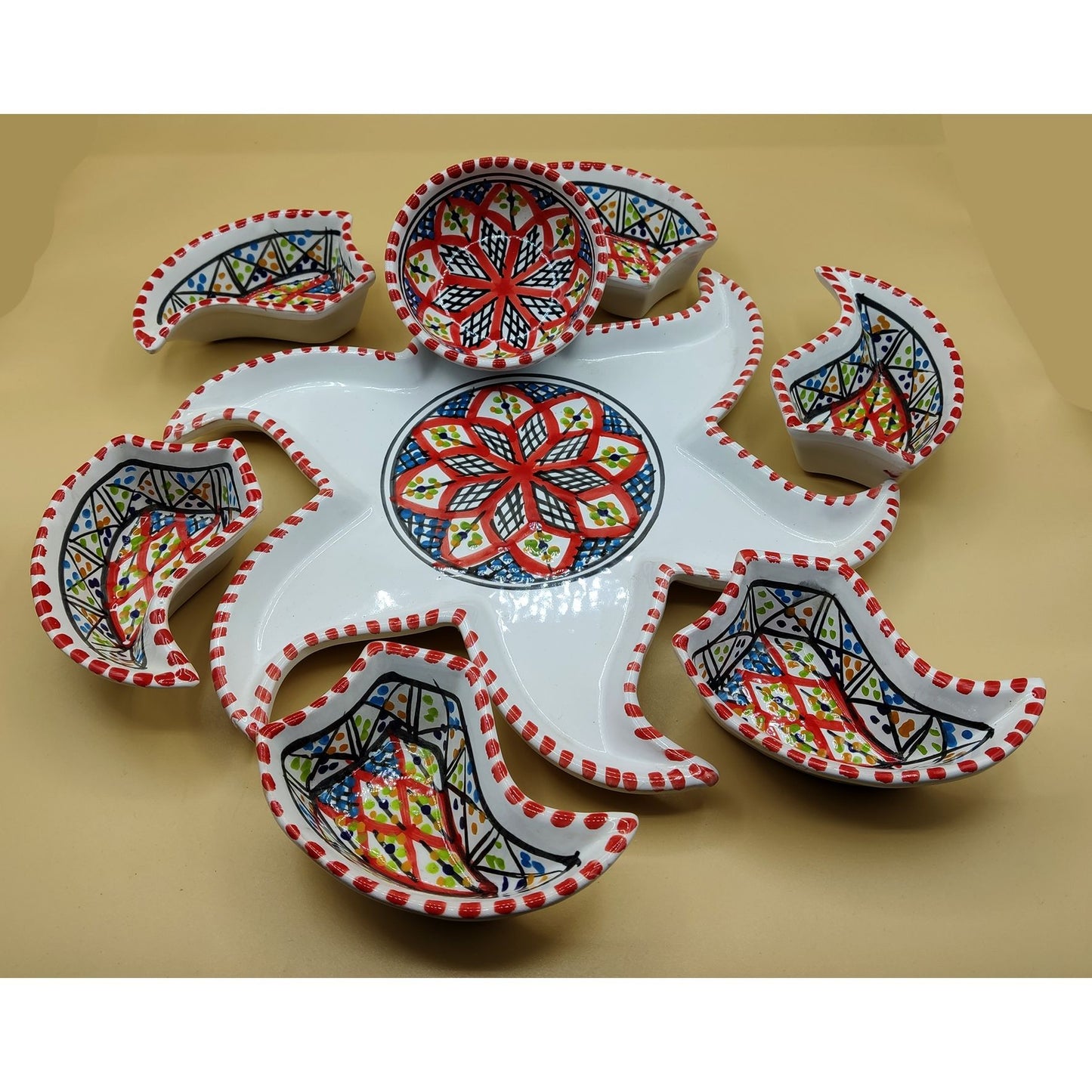 Antipastiera Piatto Etnico Ceramica Terracotta Tunisina Marocchina 2611201200