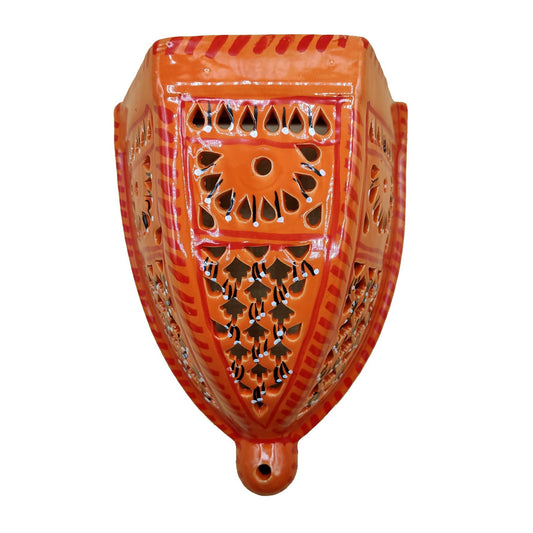 Arredo Etnico Applique Parete Lampada Terracotta Tunisina Marocchina 0412001004