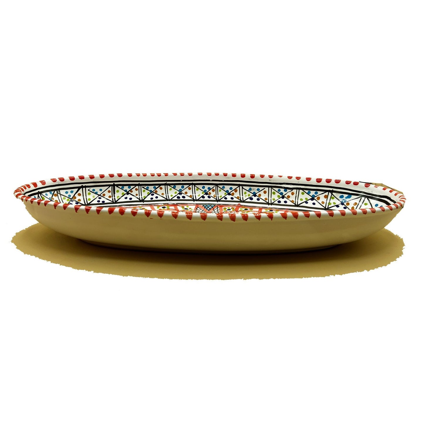 Piatto Sprolunga Ceramica Portata Decorativo Marocchino Tunisino 1201211313