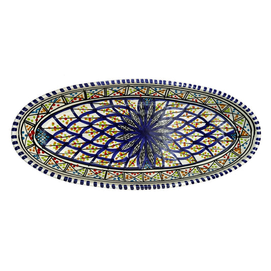 Piatto Sprolunga Ceramica Portata Decorativo Marocchino Tunisino 1201211315
