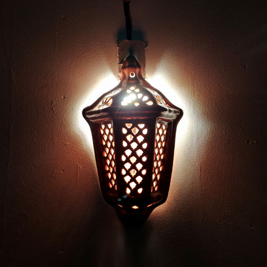 Arredo Etnico Applique Parete Lampada Terracotta Tunisina Marocchina 1401211117
