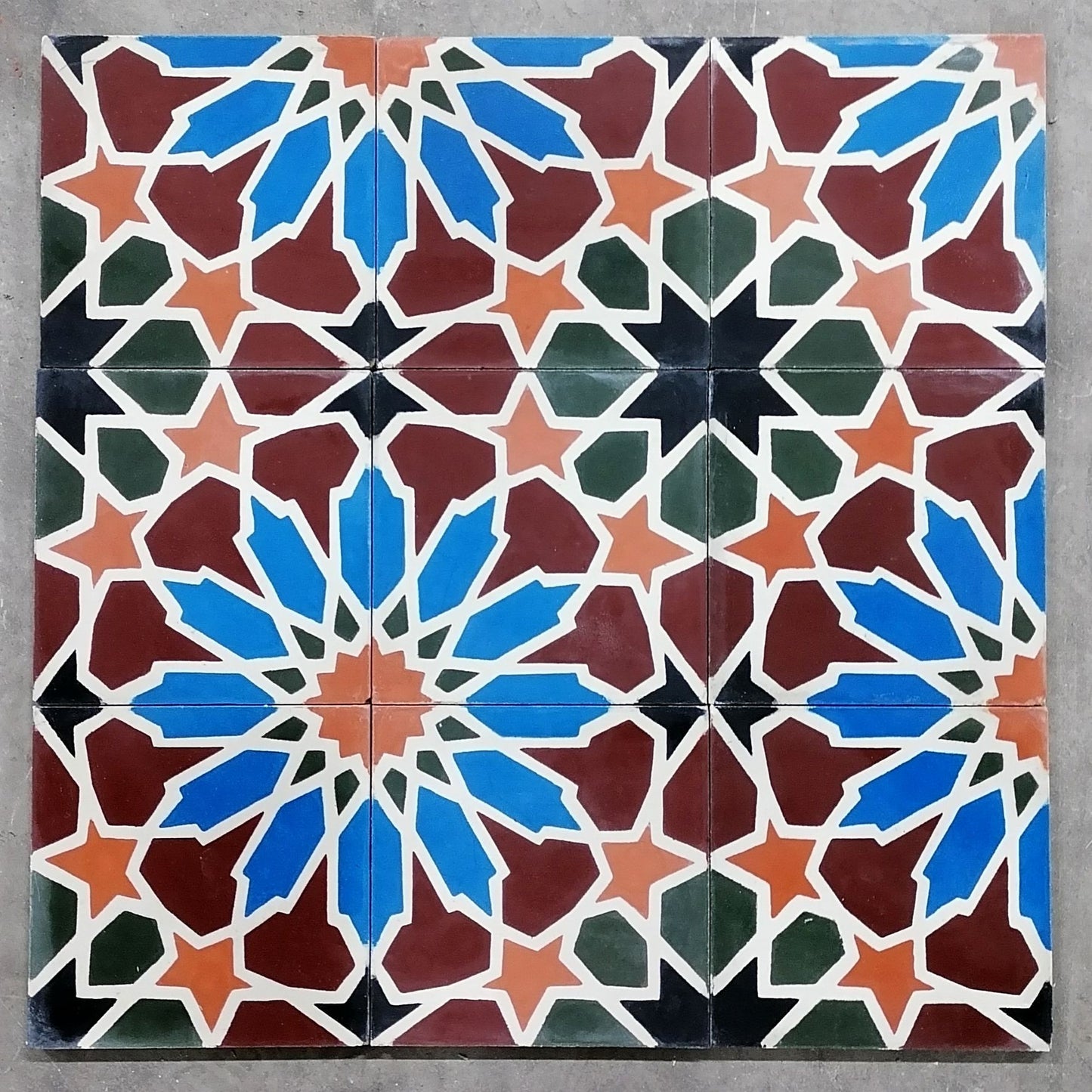 Arredamento Etnico Cementine Marocchine Marocco Piastrelle Mattonelle 20x20 043