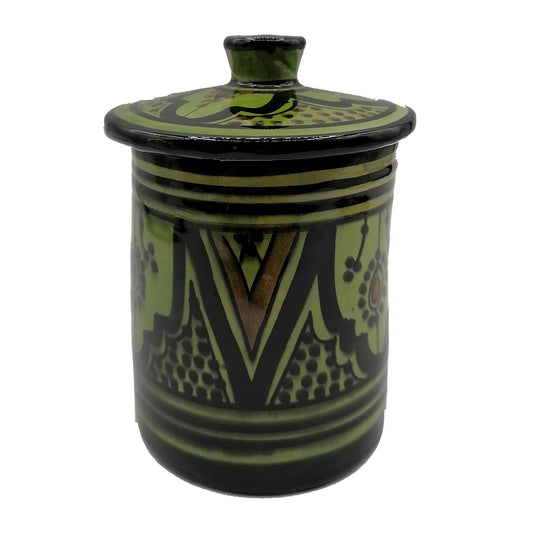 Arredamento Etnico Porta Spezie Ceramica Terracotta Dipinto Marocco 1802211021