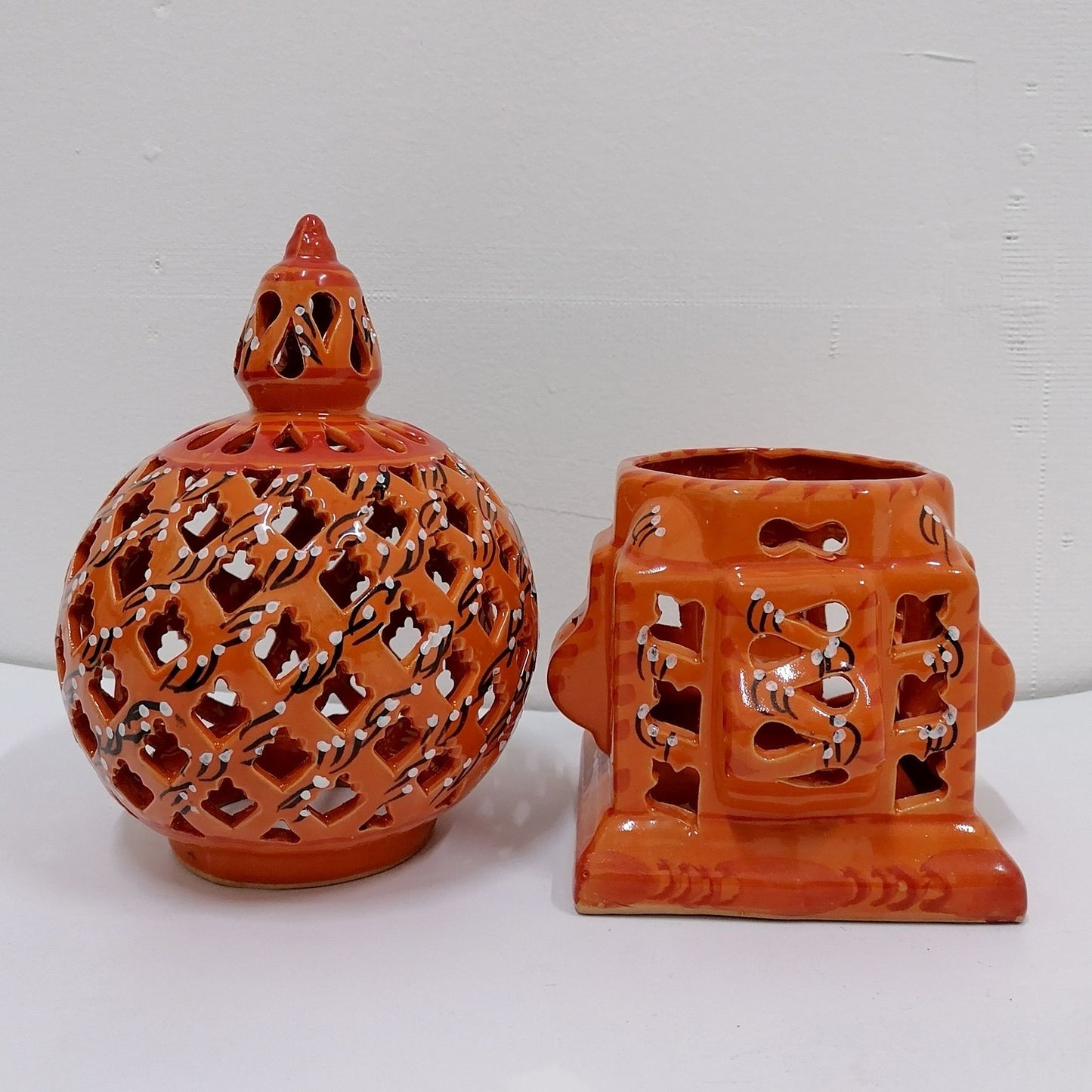 Arredamento Etnico Lanterna Lampada Ceramica Fatta A Mano Tunisina 2402211211