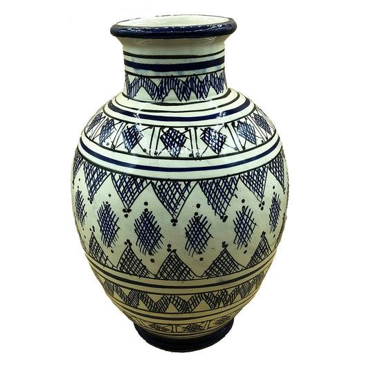 Etnico Arredo Vaso Berbero Marocchino Ceramica Terracotta Orientale H. 38 Cm 0904211000